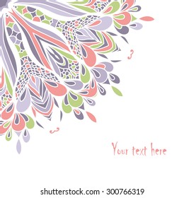 Decorative Vintage Design Element, illustration with lacy frame decoration, ornamental corner with lacy design