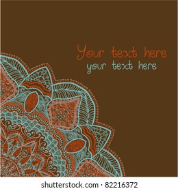 Decorative Vintage Design Element, illustration with lacy frame decoration