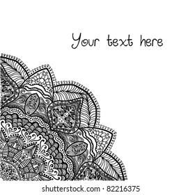 Decorative Vintage Design Element, illustration with lacy frame decoration