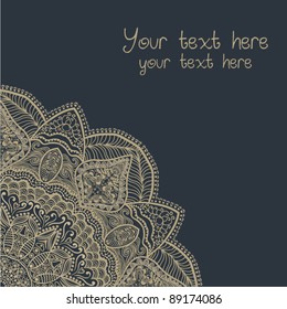 Decorative Vintage Design Element, illustration with lacy frame decoration