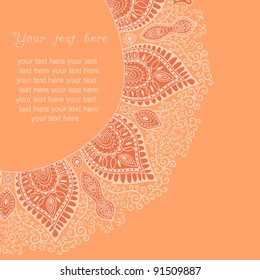 Decorative Vintage Design Element, illustration with lacy frame decoration