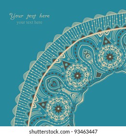 Decorative Vintage Design Element, illustration with lacy frame decoration, ornamental corner