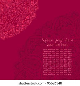 Decorative Vintage Design Element, illustration with lacy frame decoration, ornamental corner with lacy design