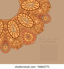 Decorative Vintage Design Element, illustration with lacy frame decoration