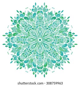 Decorative Vintage Design Element, Vector mandala element. Hand draw lace ornament