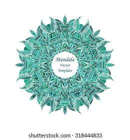 Decorative Vintage Design Element, Vector mandala element. Hand draw lace ornament