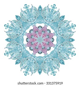 Decorative Vintage Design Element, Vector mandala element. Hand draw lace ornament. 