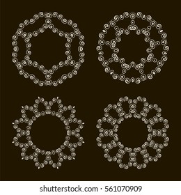 Decorative vintage element. For business card, monogram, poster, logo, postcards, design. Vector illustration.