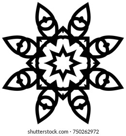 Decorative vintage ethnic mandala pattern. Design element for tattoo or logo.