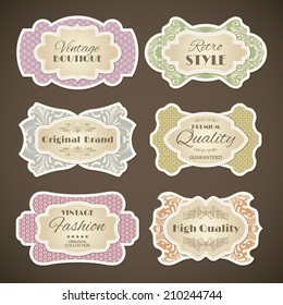 Vintage Cake Label Sweet Cake Boxes Stock Vector (Royalty Free ...