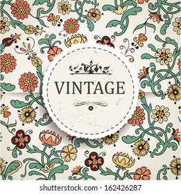 Decorative vintage flower background