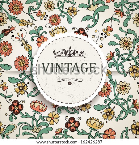 Decorative vintage flower background