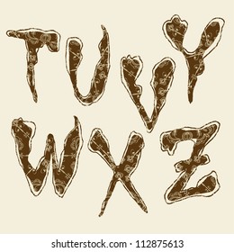 decorative, vintage font, alphabet, letters