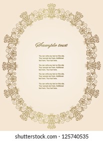 Decorative vintage frame