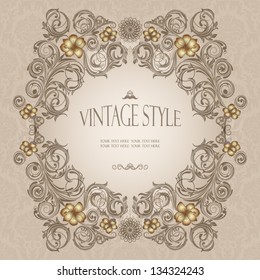 Decorative vintage frame