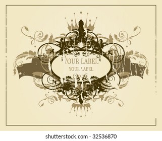 Decorative vintage frame