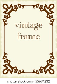 Decorative vintage frame.