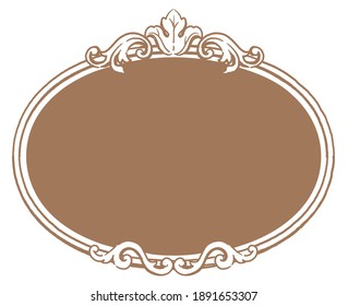 Decorative vintage frame in antique style. Vector illustration.