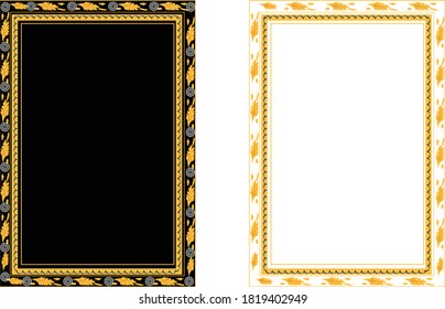 Decorative vintage frame and border
