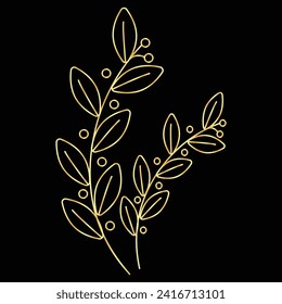Decorative vintage frame and border Gold photo frame with corner Thailand line floral for picture, Vector design decoration pattern style. calligraphic design. gold ornament decorate luxury design