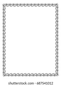 Decorative vintage frame. Border pattern vector