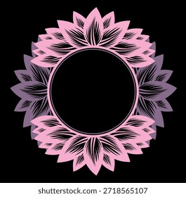 Marco y borde vintage decorativo . Diseño de Vector. ornamento floral.