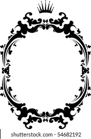 Decorative vintage frame with crown.