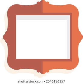 Decorative Vintage Frame Design, Elegant Blank Frame Template, Antique Style Ornamental Frame, 