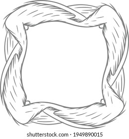 ilustración decorativa vintage del dibujo de la línea vectorial
