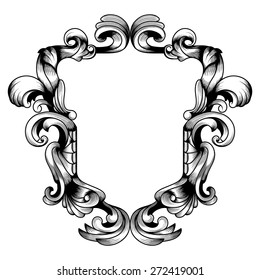 Decorative Vintage Frame Floral Ornament Old Decoration Filigree