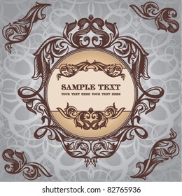 Decorative vintage frame. Great for greeting card and invitations.