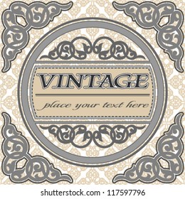 Decorative vintage frame is made in retro style
