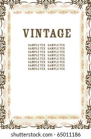 decorative vintage frame with place for text