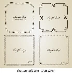 Decorative vintage frame set