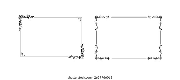 Decorative vintage frame template, border square shape.