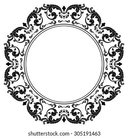 Rich Decorated Round Frame Pattern Vector Stock Vector (royalty Free 