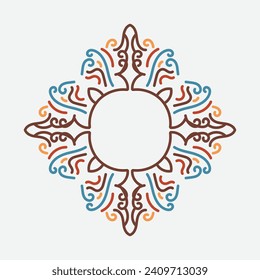 Decorative vintage frame. Vector design. floral ornament