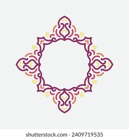 Marco vintage decorativo. Diseño de vectores. adorno floral.