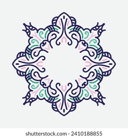 Marco vintage decorativo. Diseño de vectores. adorno floral. plantilla de diseño vintage.