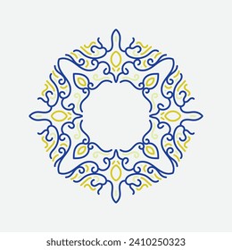 Decorative vintage frame. Vector design. floral ornament.
