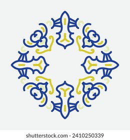 Decorative vintage frame. Vector design. floral ornament.