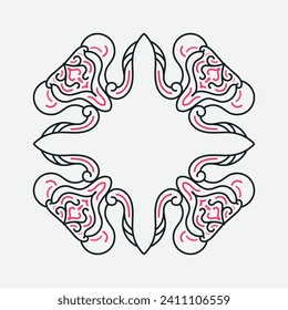 Marco vintage decorativo. Diseño de vectores. adorno floral.