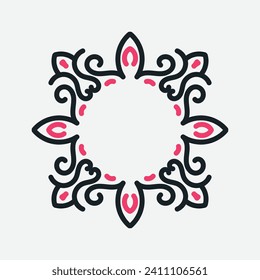 Marco vintage decorativo. Diseño de vectores. adorno floral.