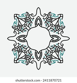 Decorative vintage frame. Vector design. floral ornament.