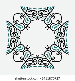 Decorative vintage frame. Vector design. floral ornament.