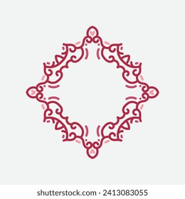 Decorative vintage frame. Vector design. floral ornament. vintage element.
