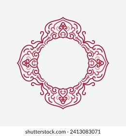 Decorative vintage frame. Vector design. floral ornament. vintage element.