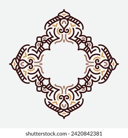 Decorative vintage frame. Vector design. floral ornament. traditional frame.
