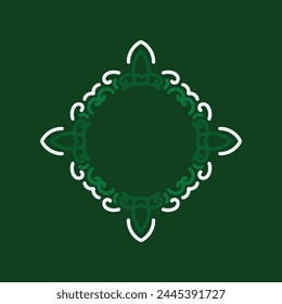Decorative vintage frame. Vector design. floral ornament.