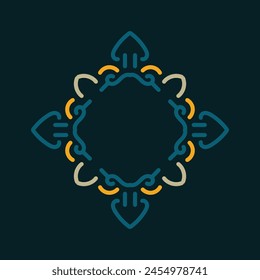 Decorative vintage frame. Vector design. floral ornament.